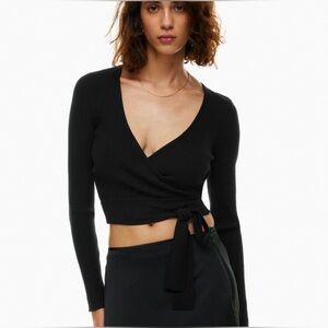 Aritzia Wilfred All Tied Up Longsleeve Sweater